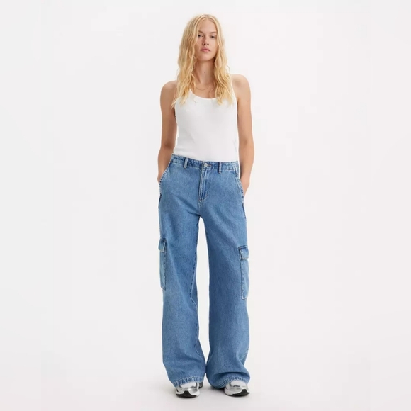 Levi's Baggy Cargo Womens Jeans 23 - Picture 12 of 16